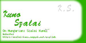 kuno szalai business card